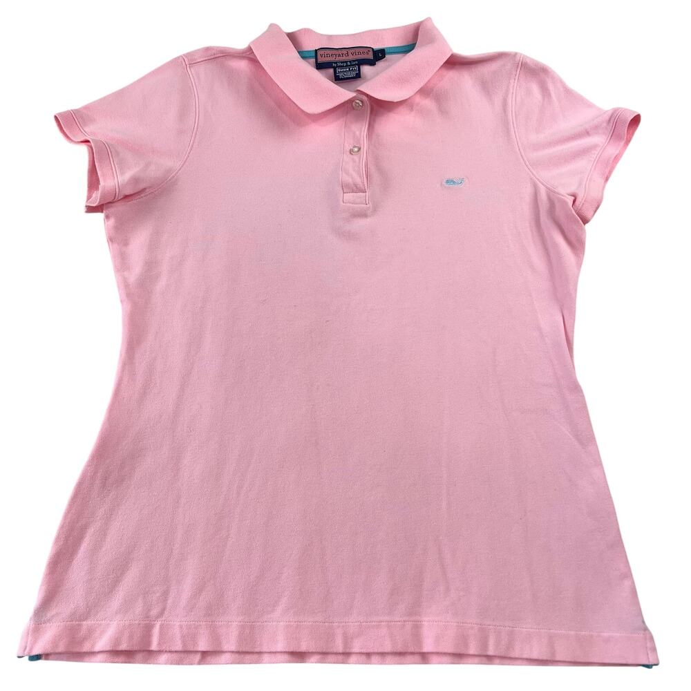 Vineyard Vines Polo Shirt Pink Women's size Large Susie Fit